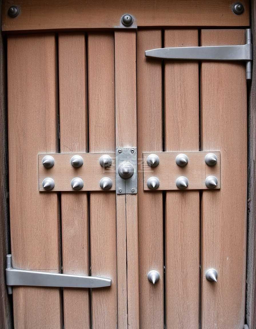 鑄鋁門上的歲月印記 金屬尖釘的破舊與邋遢之美